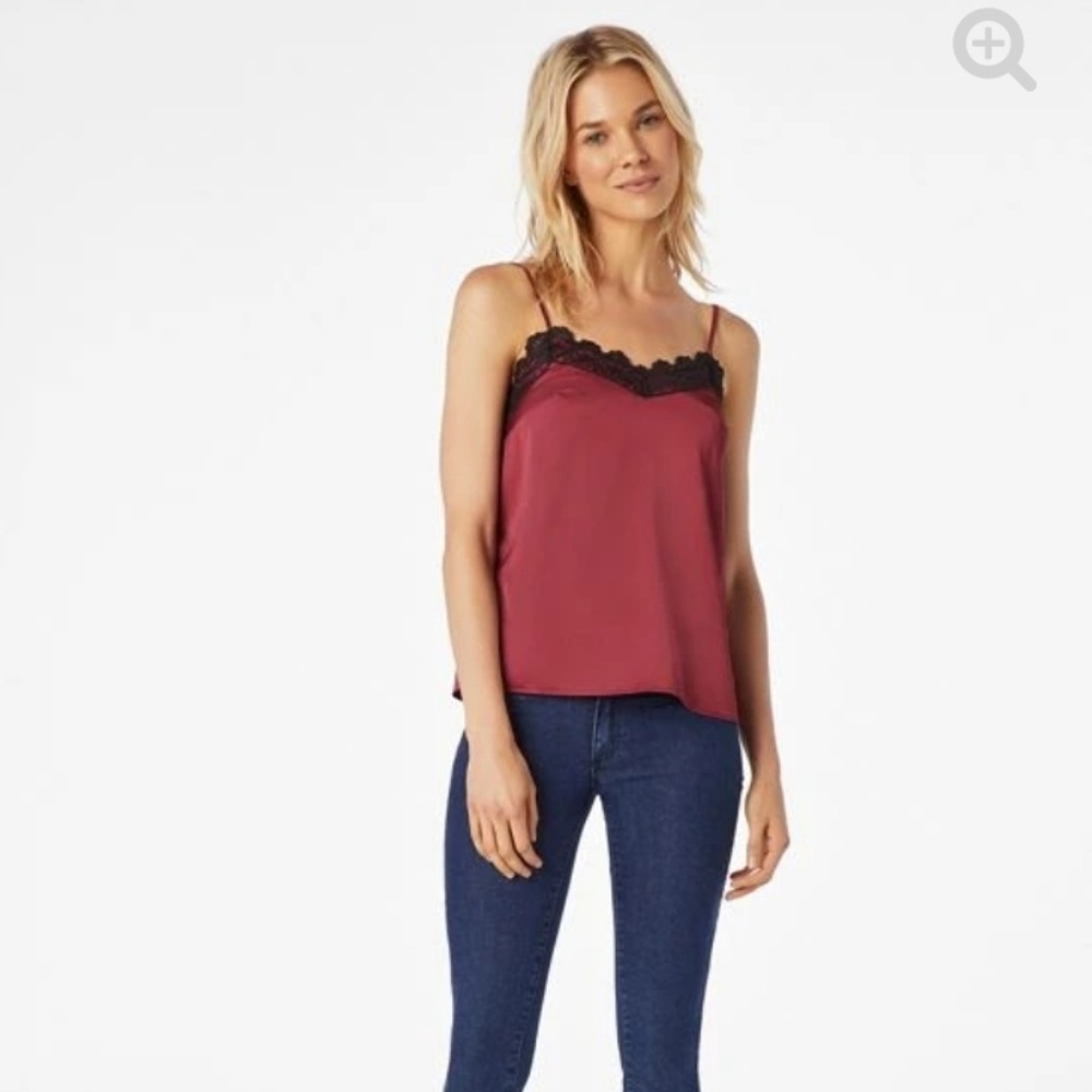 NWT Satin Red Lace Cami